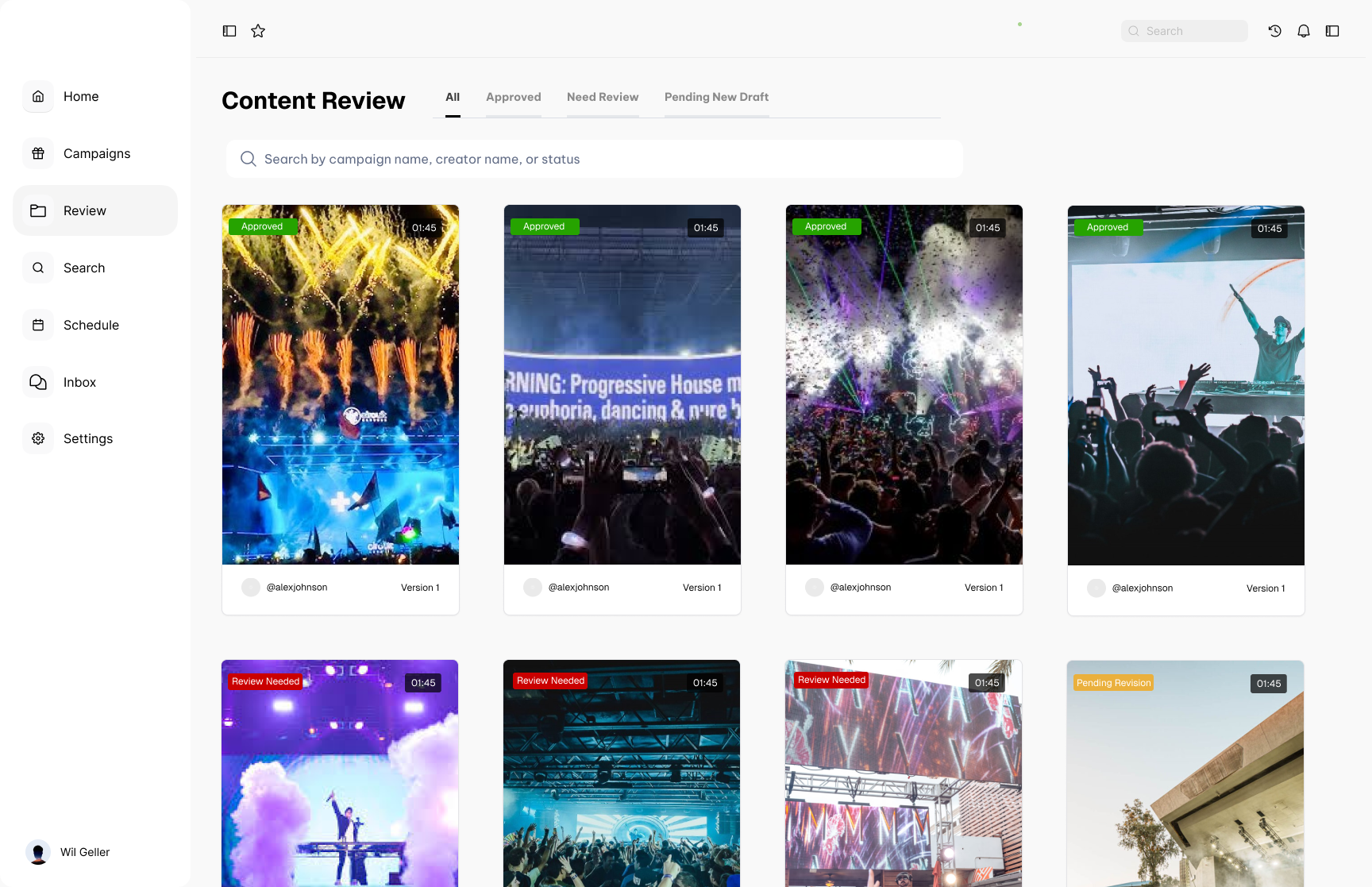 EventFluence content library